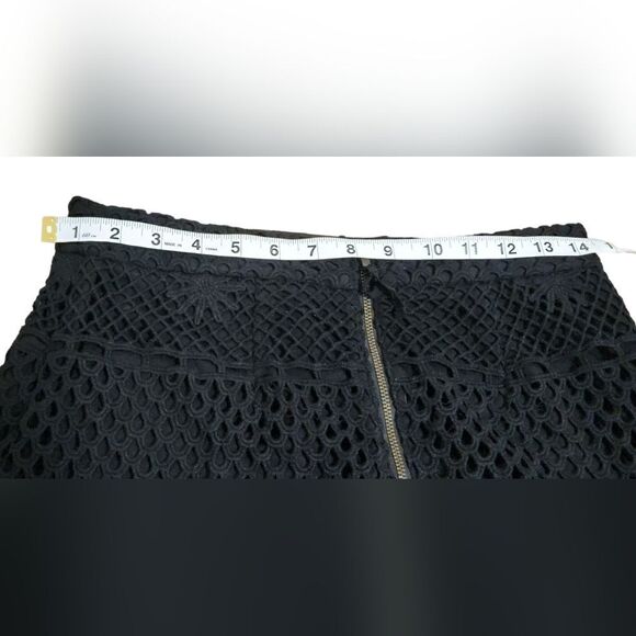 Anthropologie Black Lace Pencil Skirt size 2 - Picture 7 of 10